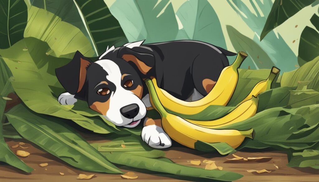 complications from feeding banana leaves to dogs